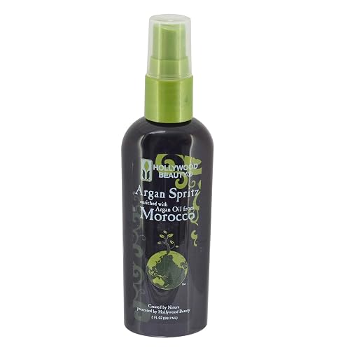 Hollywood Beauty argan spritz 3 fluid ounce, Brown, 3 Fl Oz