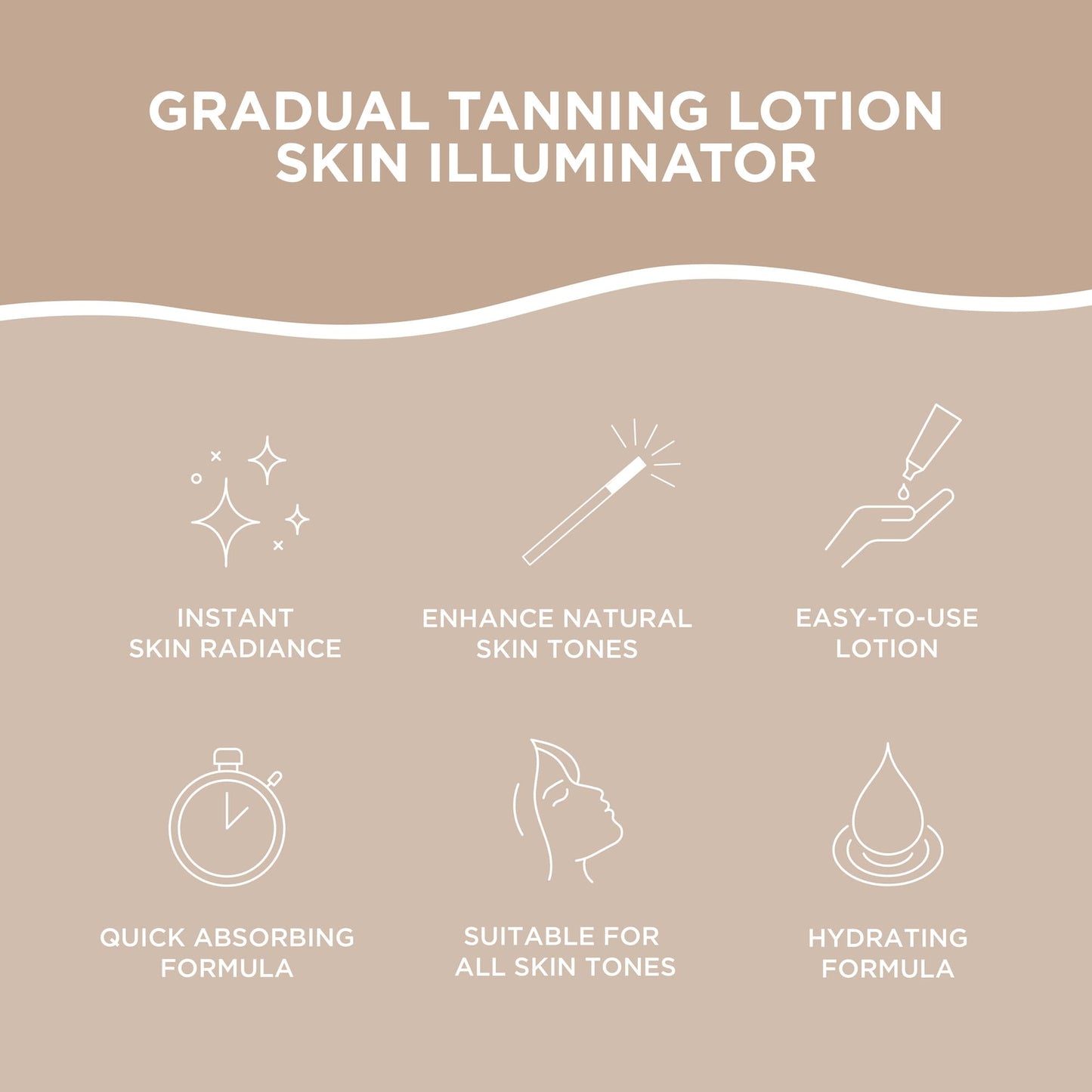 Bondi Sands Gradual Tanning Lotion Skin Illuminator, Shimmer Pigments Build to a Natural-Looking Tan for Glowing Skin, 150 mL, 5.07 Fl. Oz.