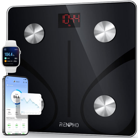 RENPHO Smart Scale for Body Weight, FSA&HSA Eligible, Digital Bathroom Scale BMI Weighing Bluetooth Body Fat Scale, Body Composition Monitor Health…