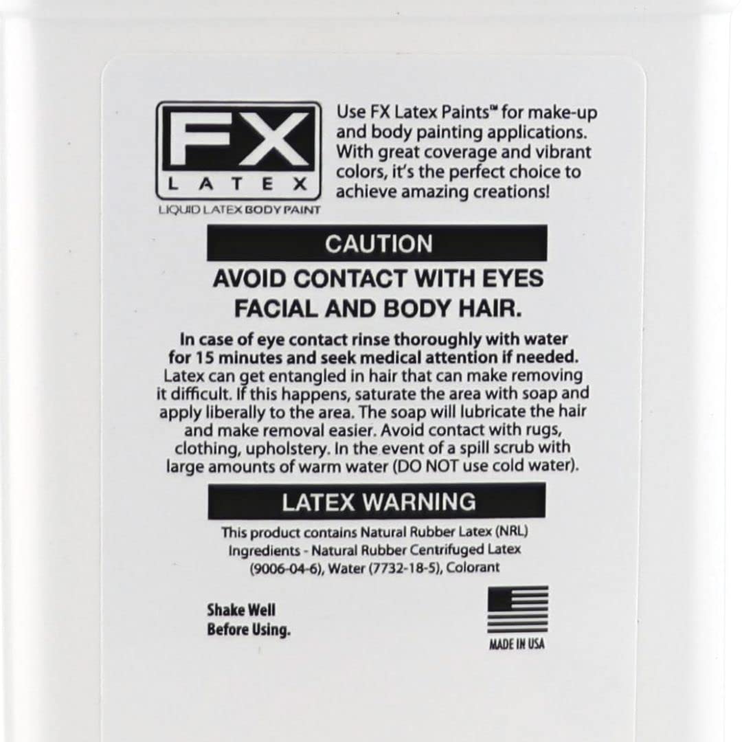 Liquid Latex Fashions- Ammonia Free Natural Face paint for Kids and Adults, Ideal for Art, School Plays, Cosplays and Concerts, Fluorescent Orange- 16