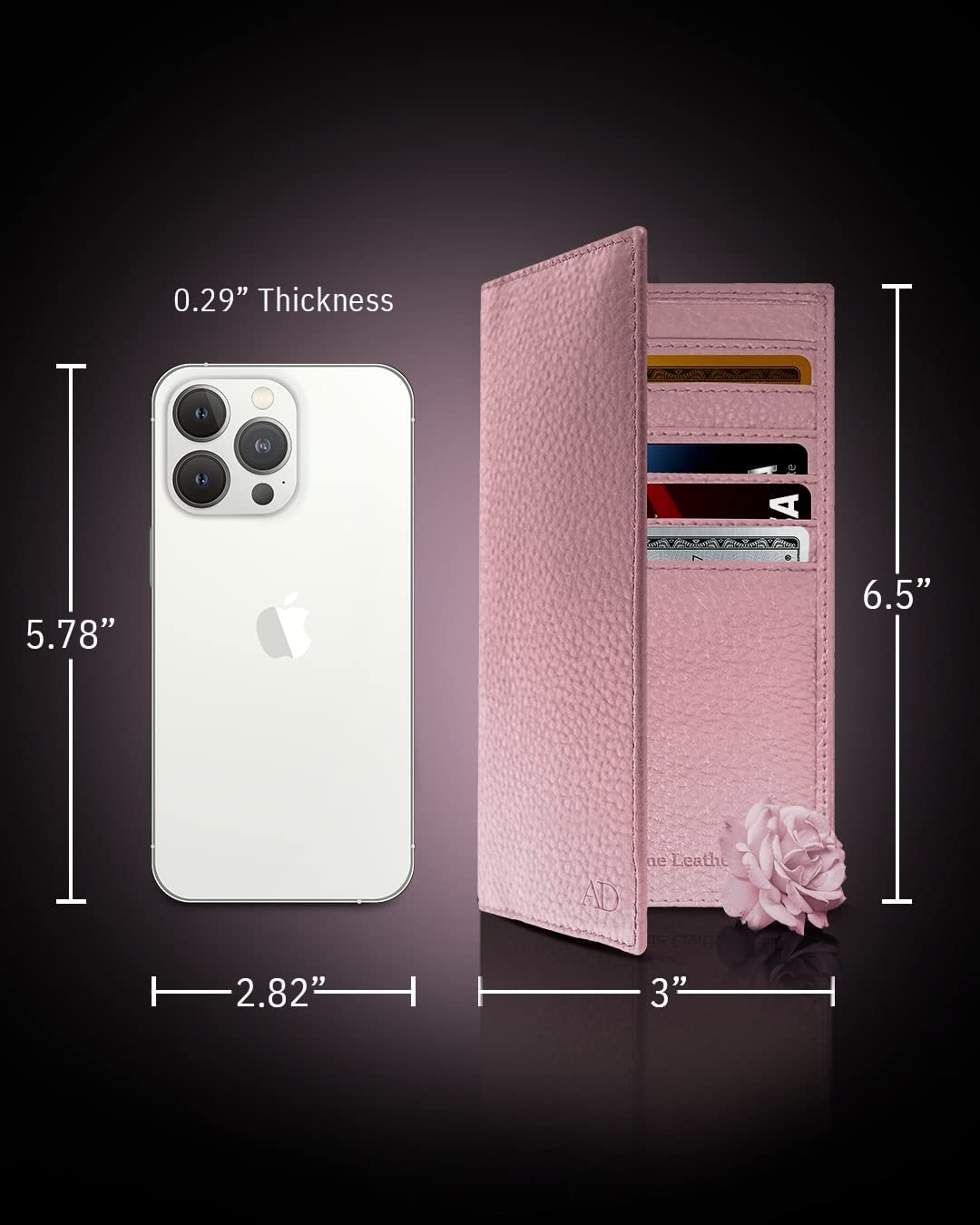 Access Denied Genuine Leather Checkbook Cover For Women & Men - Checkbook Holder For Duplicate Checks Card Wallet RFID