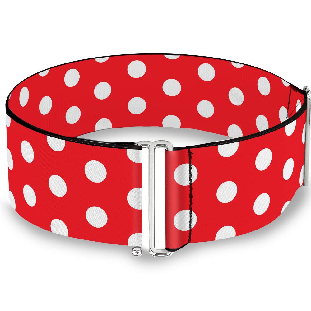 Buckle-Down Women's Cinch Belt Minnie Mouse Dots Red White 28 to 52 Inch, Multicolor