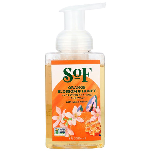 South Of France Foaming Hand Wash With Hydrating Organic Agave Nectar Orange Blossom Honey, 8 Oz