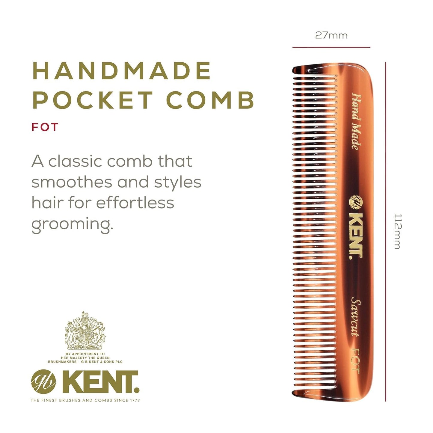 Kent Mens Beard Kit, 81T Extra Small Beard Mustache Comb, Fot All Fine Tooth Pocket Comb and PF22 Oval Palm Hair Brush. Beard and Mustache Grooming Beauty and Personal Care KENT