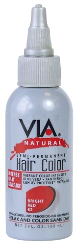 Via Natural Semi-permanent Hair Color 2 Oz Sunset Red #60