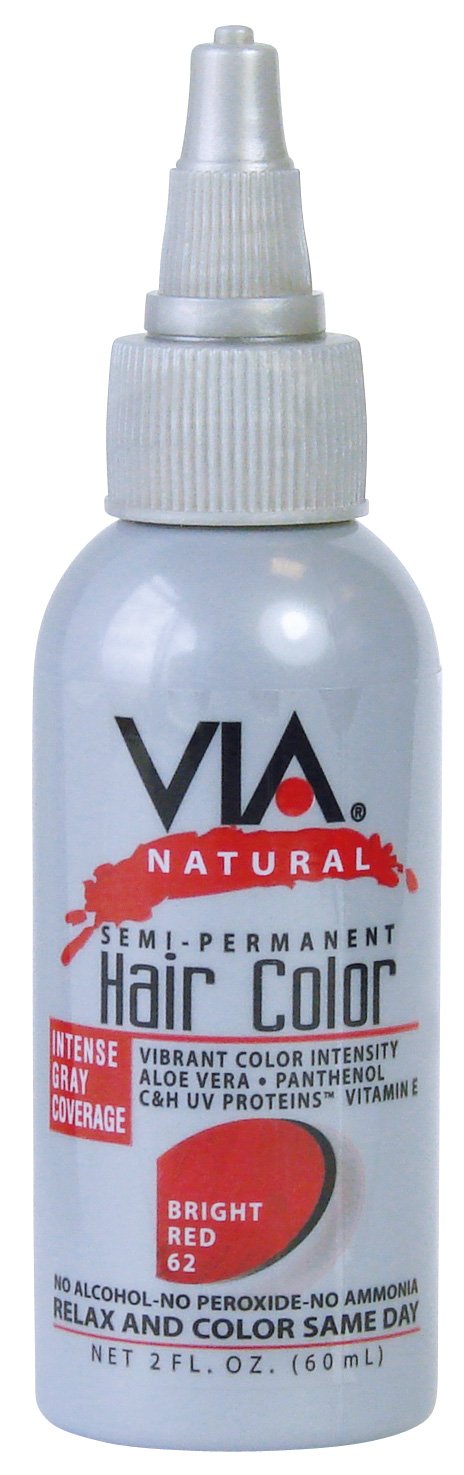 Via Natural Semi-permanent Hair Color 2 Oz Sunset Red #60