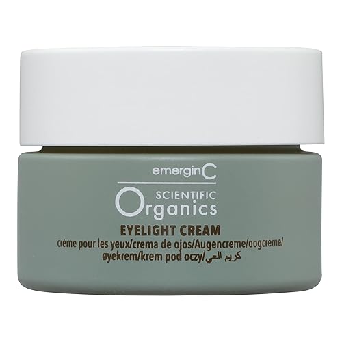 emerginC Scientific Organics Eyelight Cream - Stem Cell Eye Cream with Antioxidants - Anti-Aging Eye Cream Targets Dark Under-Eye Circles for Visible