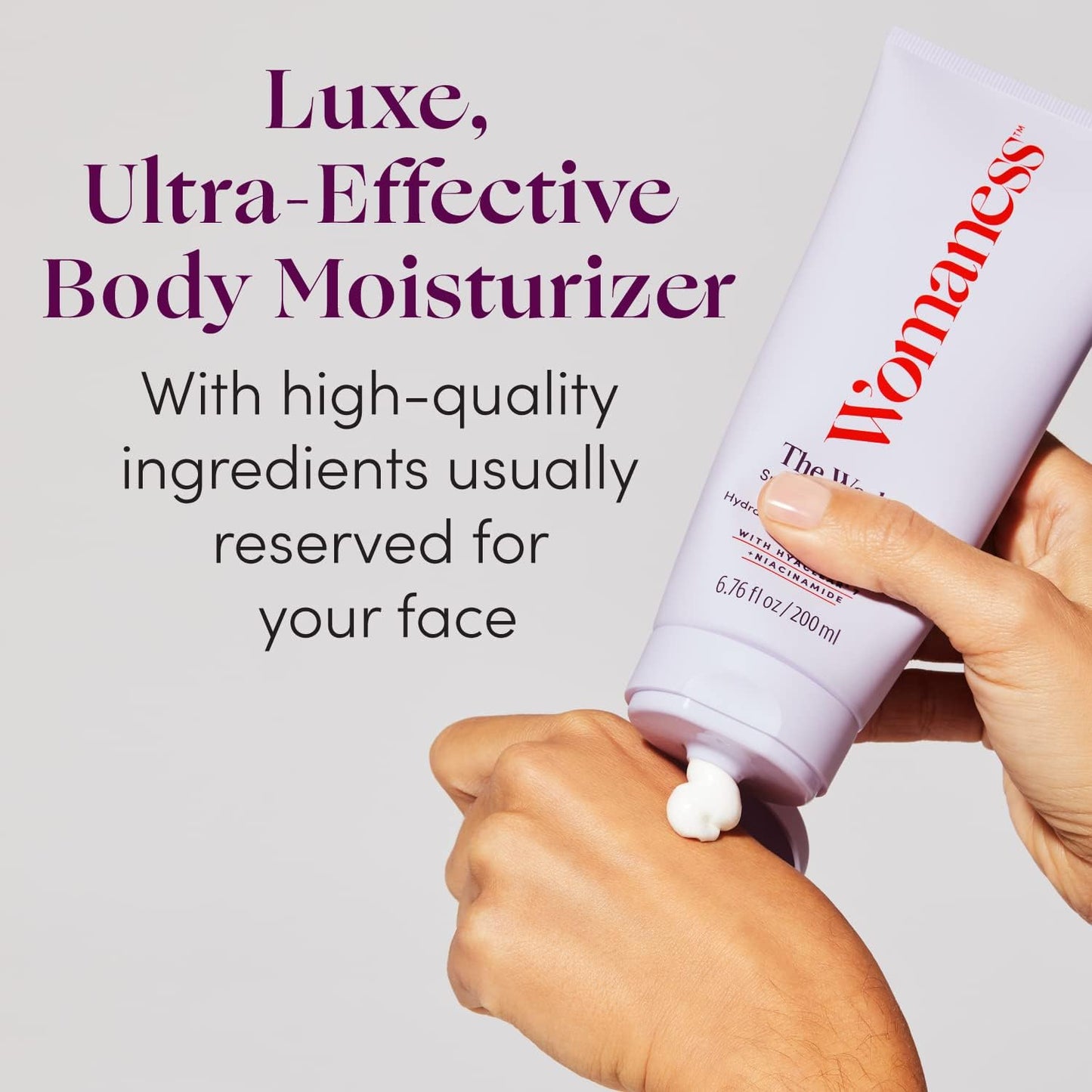 Womaness The Works All-Over Toning Body Cream - Hydrating & Smoothing Firming Body Lotion - Anti Aging Skin Tightening Cream for Body with Niacinamide