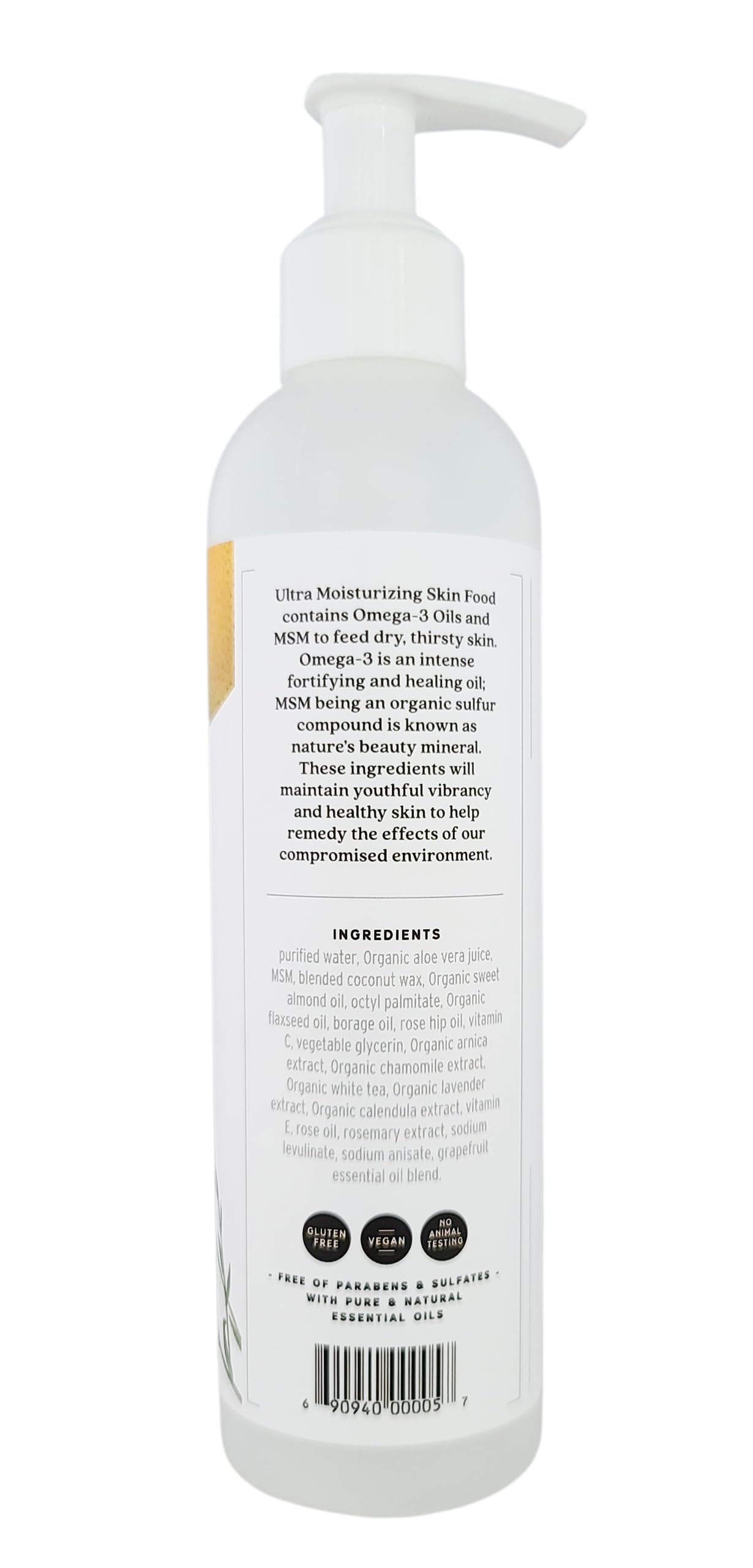 Griffin Remedy Omega-3 Body Lotion-Grapefruit Essential Oils and Organic MSM, Ultra Moisturizing, All Natural, Paraben Free, Sulfate Free 8 fl oz