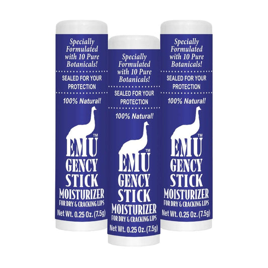 Montana Emu Ranch - EMUgency All Purpose Moisturizing Pocket Stick - 0.25 Ounce - 3 Pack - Helps Relieve Chapped, Cracked, and Split Lips and Skin Beauty and Personal Care Emugency
