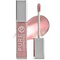 Pure Illumination Light-Up Lip Gloss with LED-Lit Applicator Brush + Side Mirror, Non-Sticky, Moisturizing Hydrating Lip Glosses with Lanolin, Jojoba
