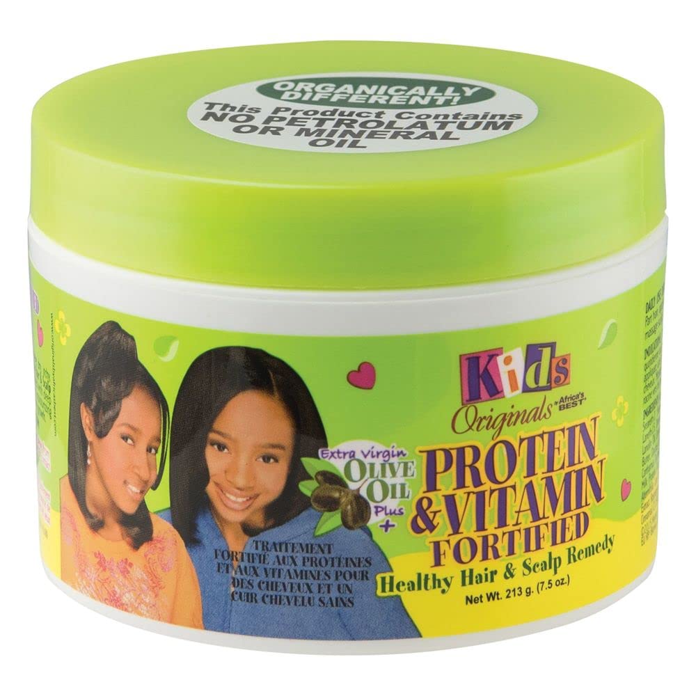 Originals by Africa's Best Kids Protein & Vitamin Fortified Healthy Hair & Scalp Remedy, With Extra Virgin Olive Oil, Mineral Oil & Petrolatum Free