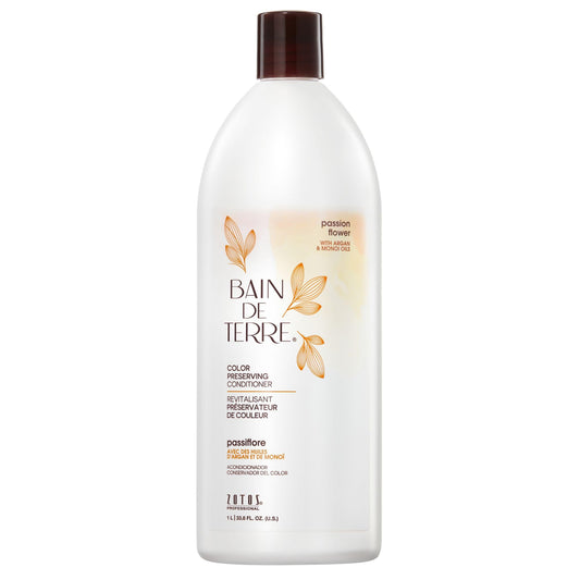 Bain de Terre Passion Flower Color Preserving Conditioner, Luxurious Hydration for Vibrant Color & Protection from Fading, with Argan & Monoi Oils