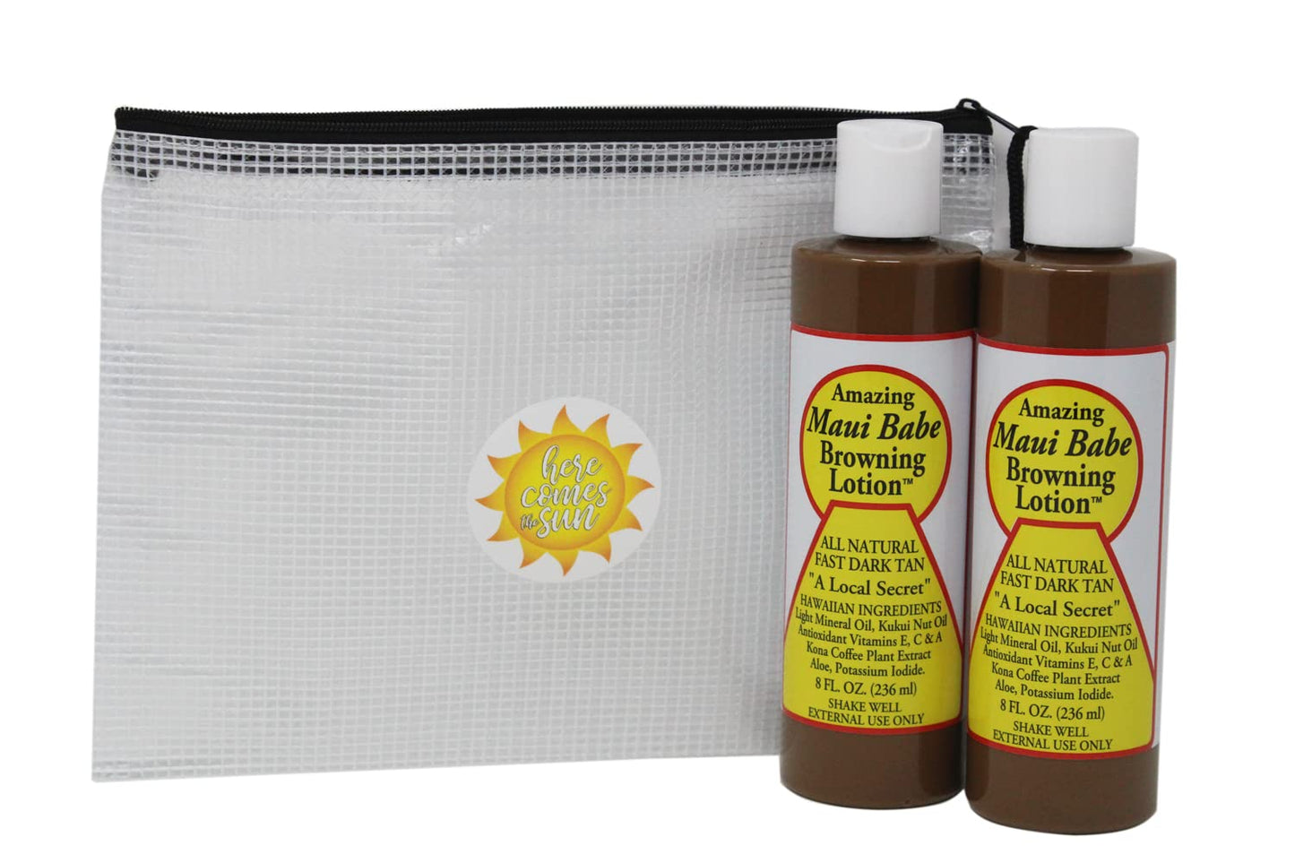 Maui Babe Tanning, Maui Babe Browning Lotion Pack Of 2! Infused With Skin Nourishing Ingredients! All Natural Fast Dark Tan! Promote A Deep, Dark