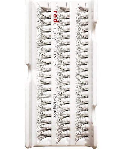Red Cherry Flare Long Individual Lashes, Black (Pack of 6)