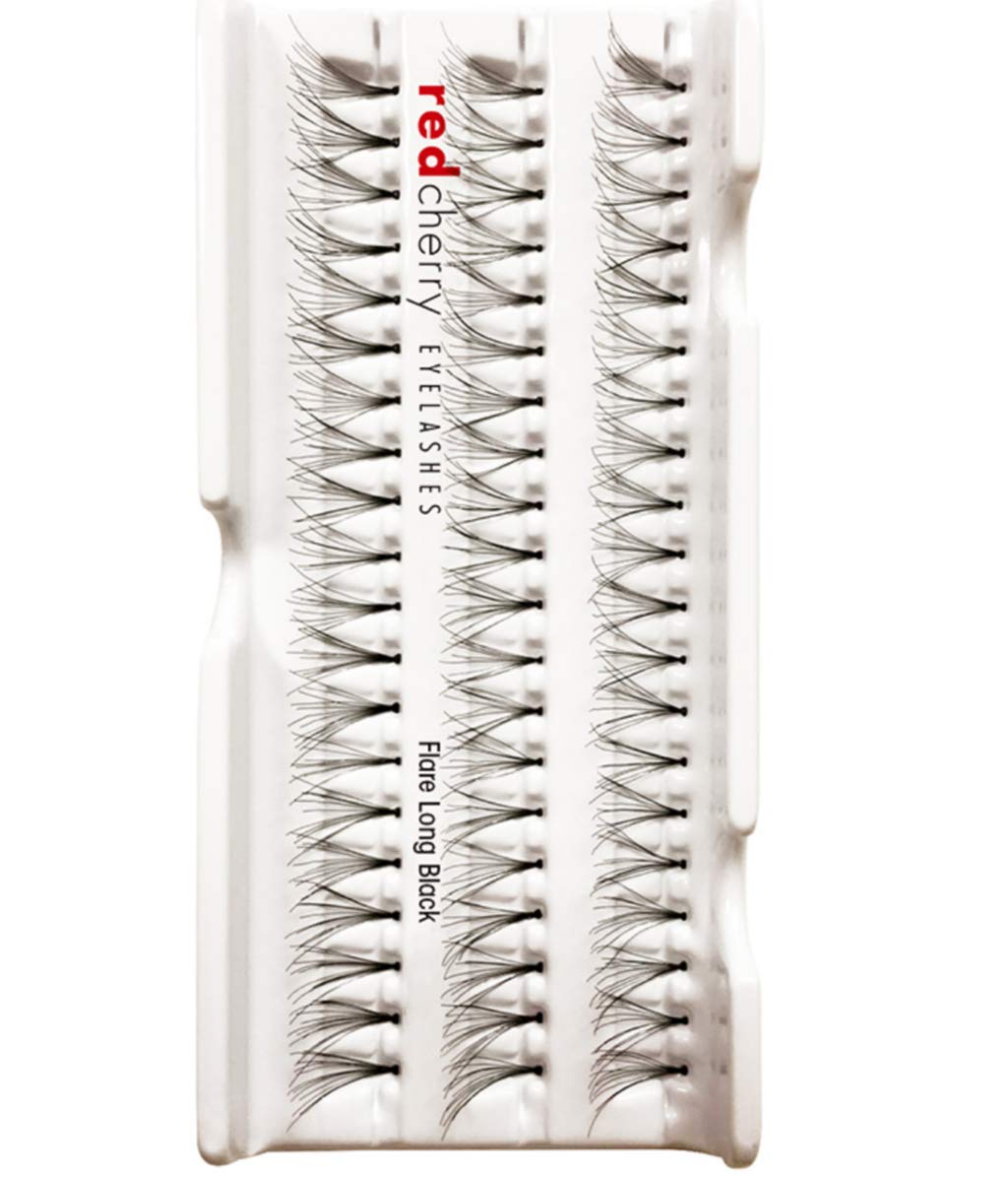 Red Cherry Flare Long Individual Lashes, Black (Pack of 6)