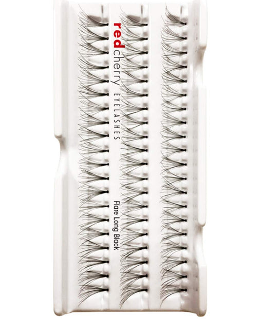 Red Cherry Flare Long Individual Lashes, Black (Pack of 6)
