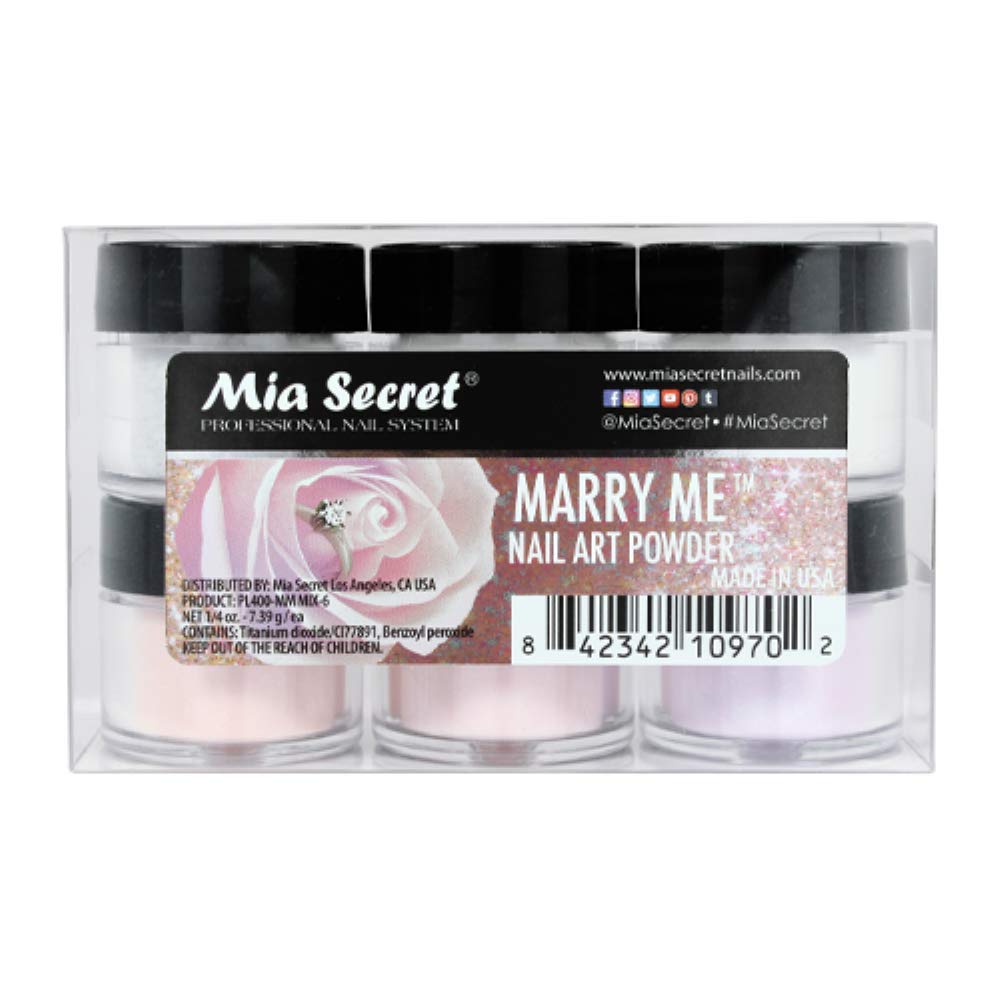 Mia Secret Polymer Marry ME 6 pcs Acrylic Collection Beauty & Personal Care Mia Secret