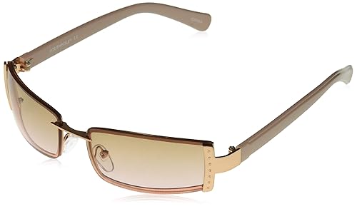 SOUTHPOLE Women's 1022SP Slim Retro Metal UV400 Protective Rectangular Sunglasses. Cool Gifts for Her, 51mm, Rose Gold, 51 mm