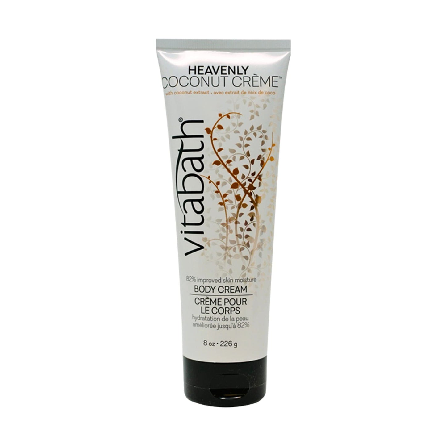 Vitabath Heavenly Coconut Creme Moisturizing Body Cream - Soothing Hydration Vitamin & Nutrient Skin Care - Replenishing All Over Dry Skin Lotion