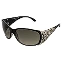 Global Vision Eyewear Tiara Western Sunglasses for Women Shiny Black Frame with Smoke Gradient Lenses