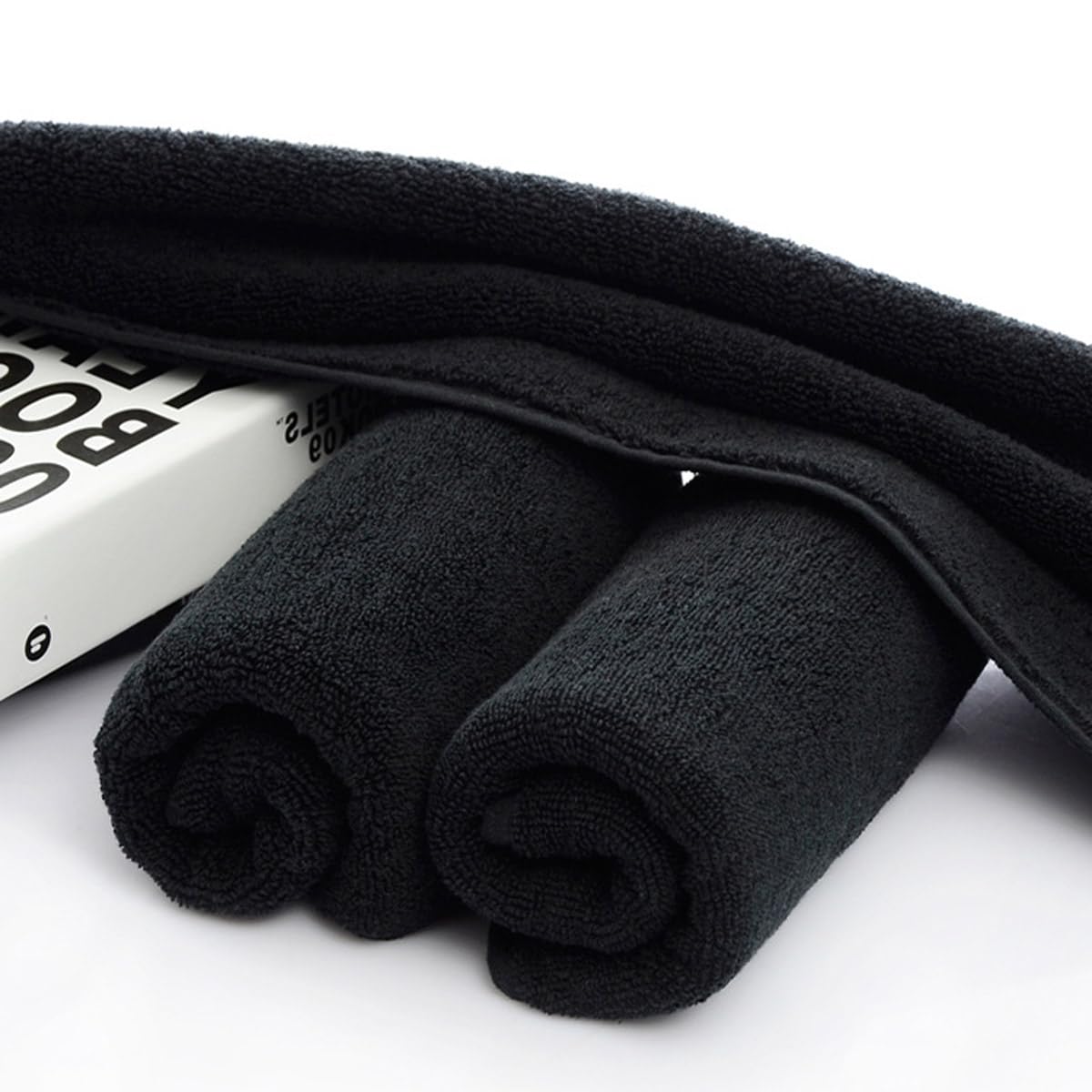 JININQ Premium Black Hand Towels 100% Cotton 700 GSM 14 x 29 inches (2-Pack)