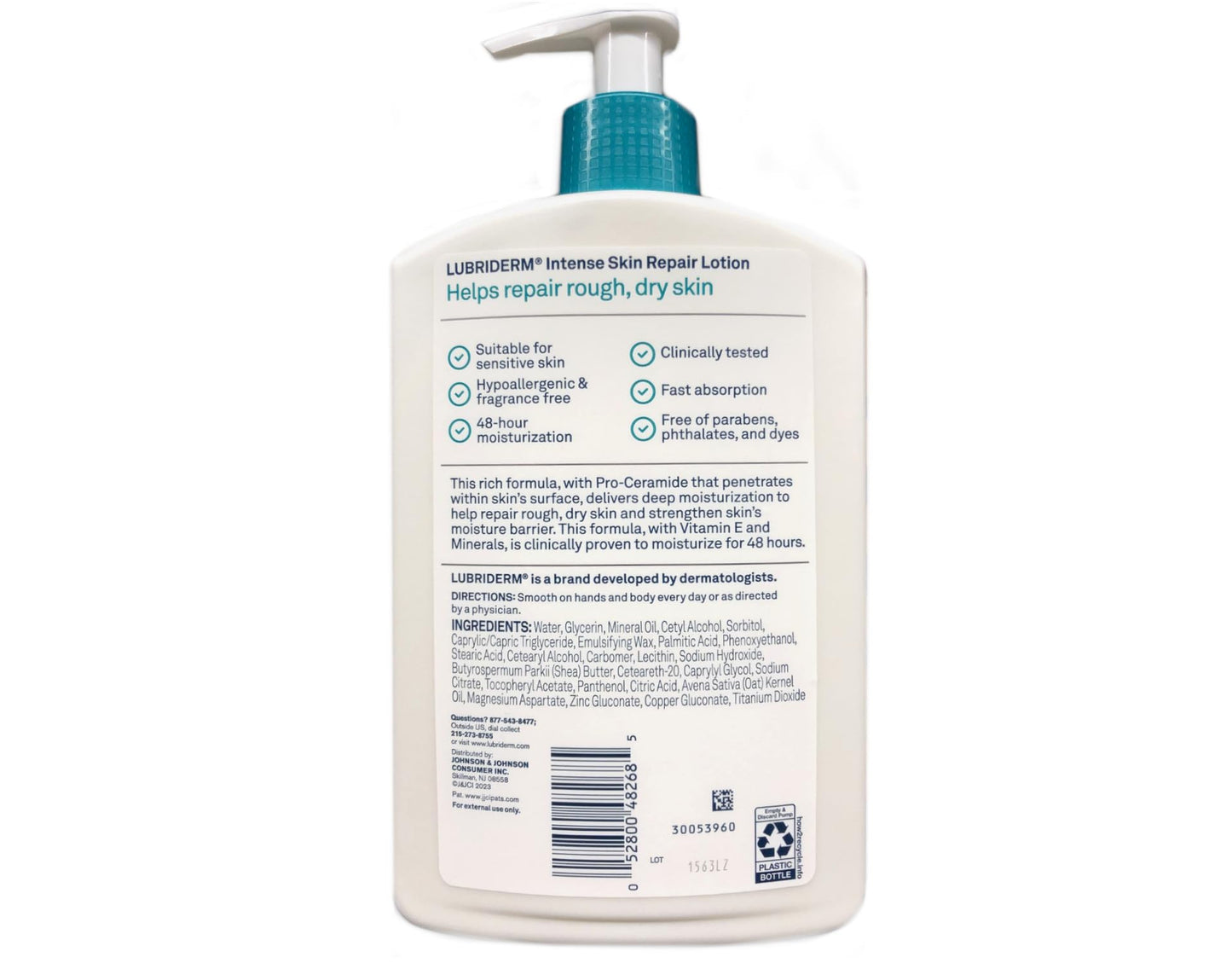 Lubriderm Intense Skin Repair Body Lotion, 16-Ounce Pump Bottles (Pack of 2)