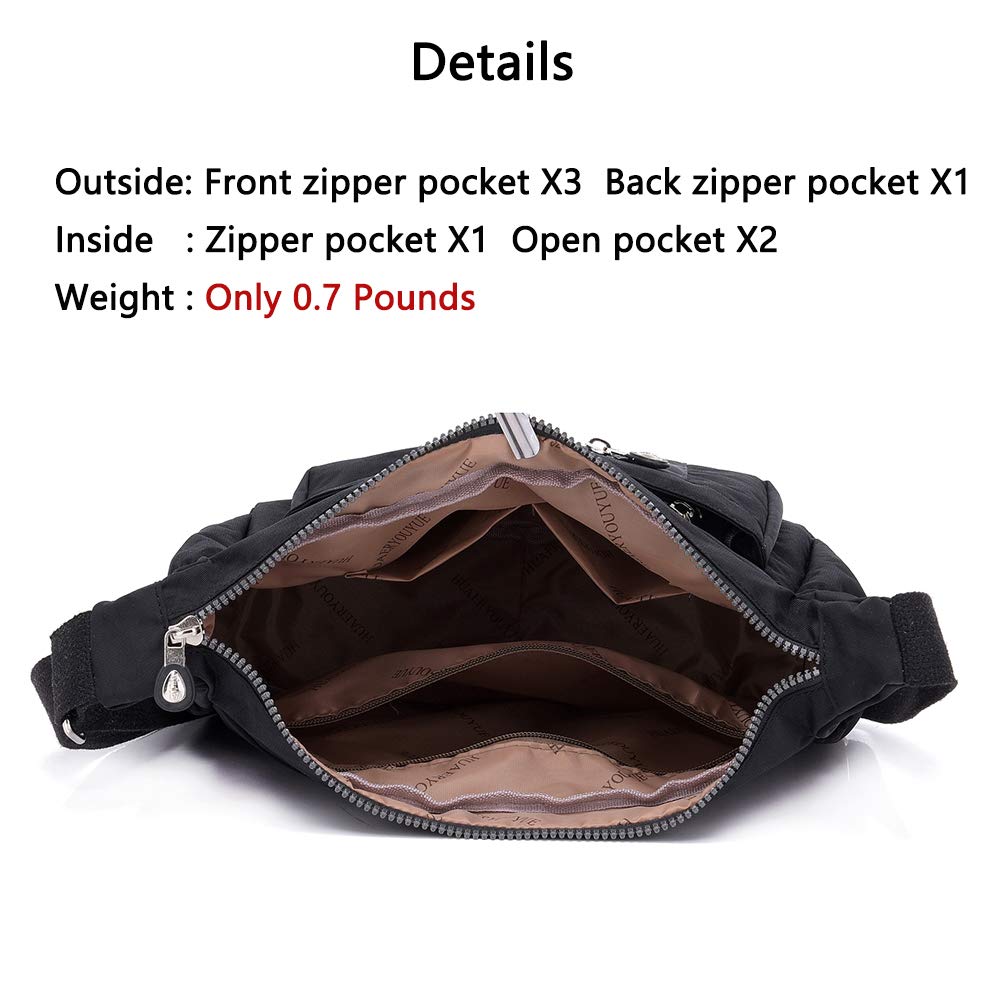 MINTEGRA Crossbody Bag for Women Nylon Waterproof Shoulder Purse Messenger Bag Lightweight Pocketbooks
