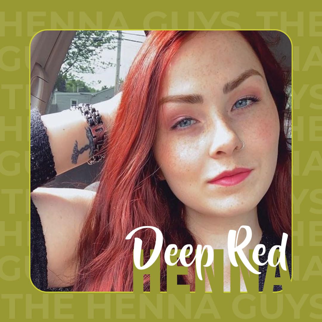 2 Packs Of Deep Red Henna Hair & Beard Color/Dye 100 Grams - Natural Hair Color, Plant-based Hair Dye - The Henna Guys