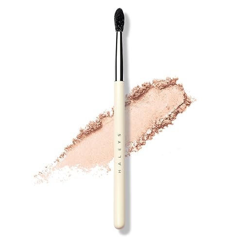 HALEYS Beauty Crease Eyeshadow Makeup Brush, Medium Fluffy Tapered Blending Brush for Eye Shadow & Highlighter Make Up, Seamless Application for Cream