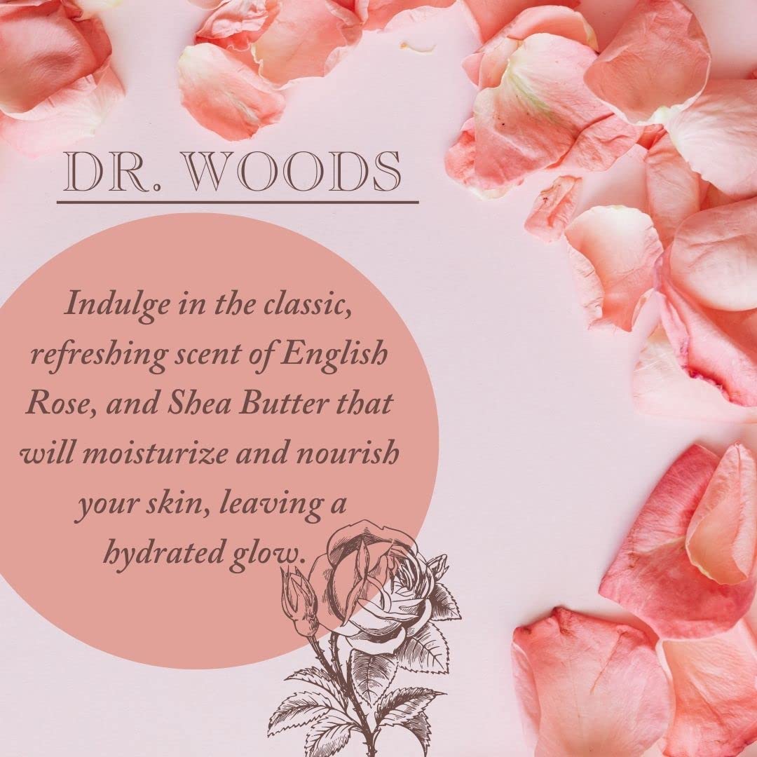 Dr. Woods Skin Exfoliating English Rose Bar Soap with Organic Shea Butter, 5.25 Ounce (Pack of 6)