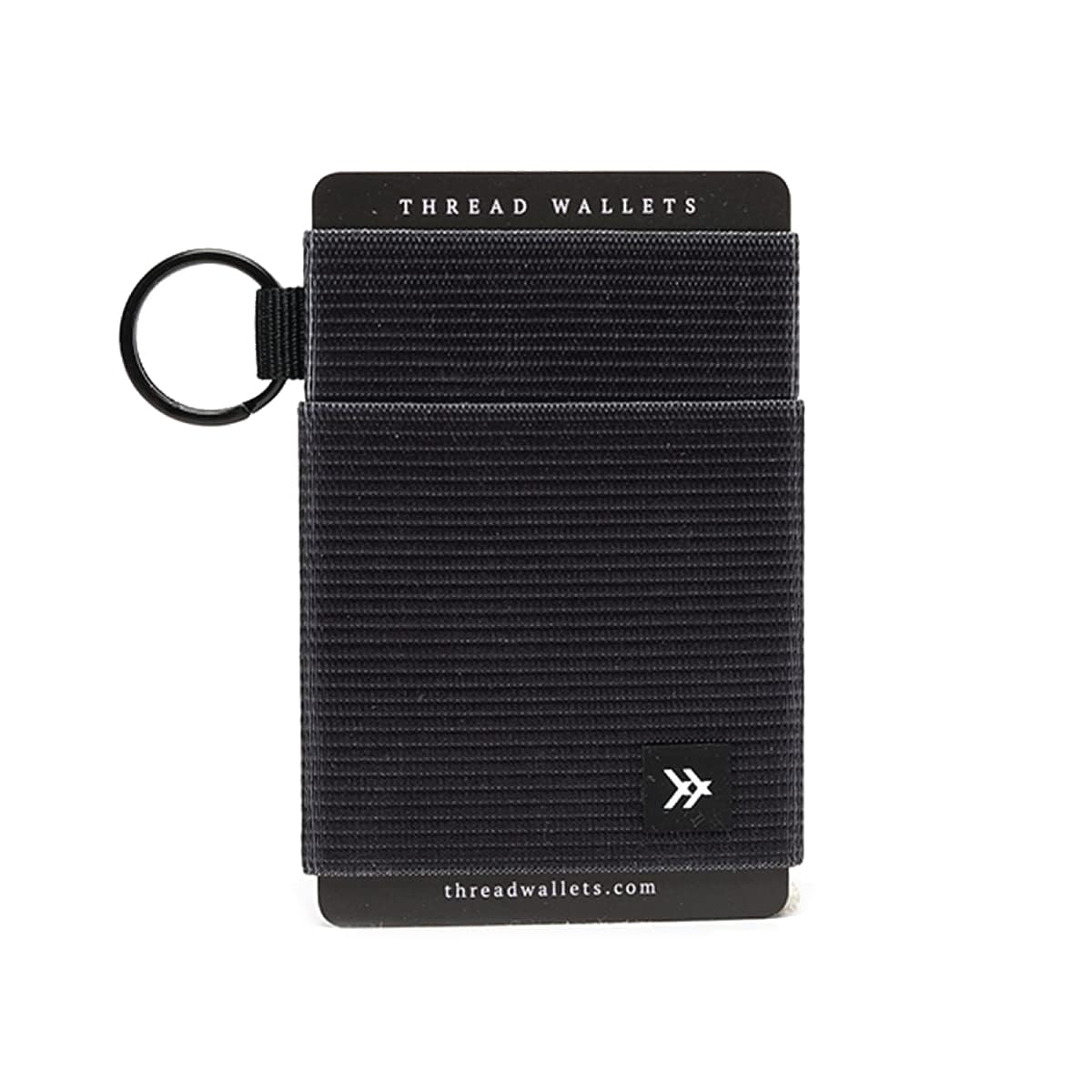Thread Wallets Ultra Slim Minimalist Card Holder Wallet for Men and Women (Black, One Size)