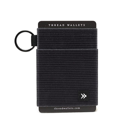 Thread Wallets Ultra Slim Minimalist Card Holder Wallet for Men and Women (Black, One Size)