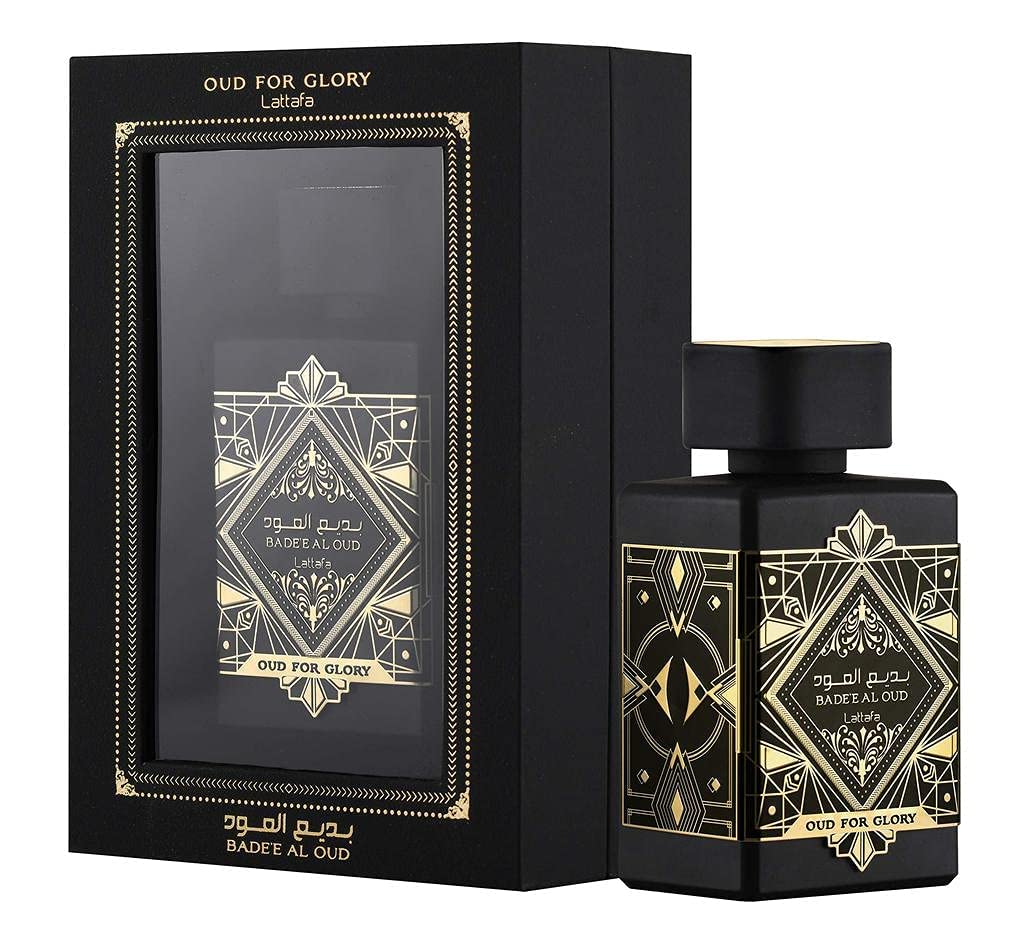 Lattafa Perfumes Bade'e Al Oud For Glory, Maahir Black & Ana Abiyedh Rouge EDP-100ml(3.4 oz)