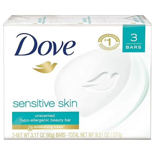 Dove Beauty Bar Sensitive Skin 3.17 oz, 3 Bar(Pack of 8)