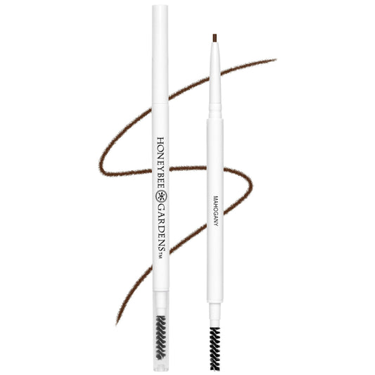 Honeybee Gardens Fine Point Brow Pencil, Mahogany, Long-Lasting Eyebrow Definition, Vegan, Cruelty-Free Beauty