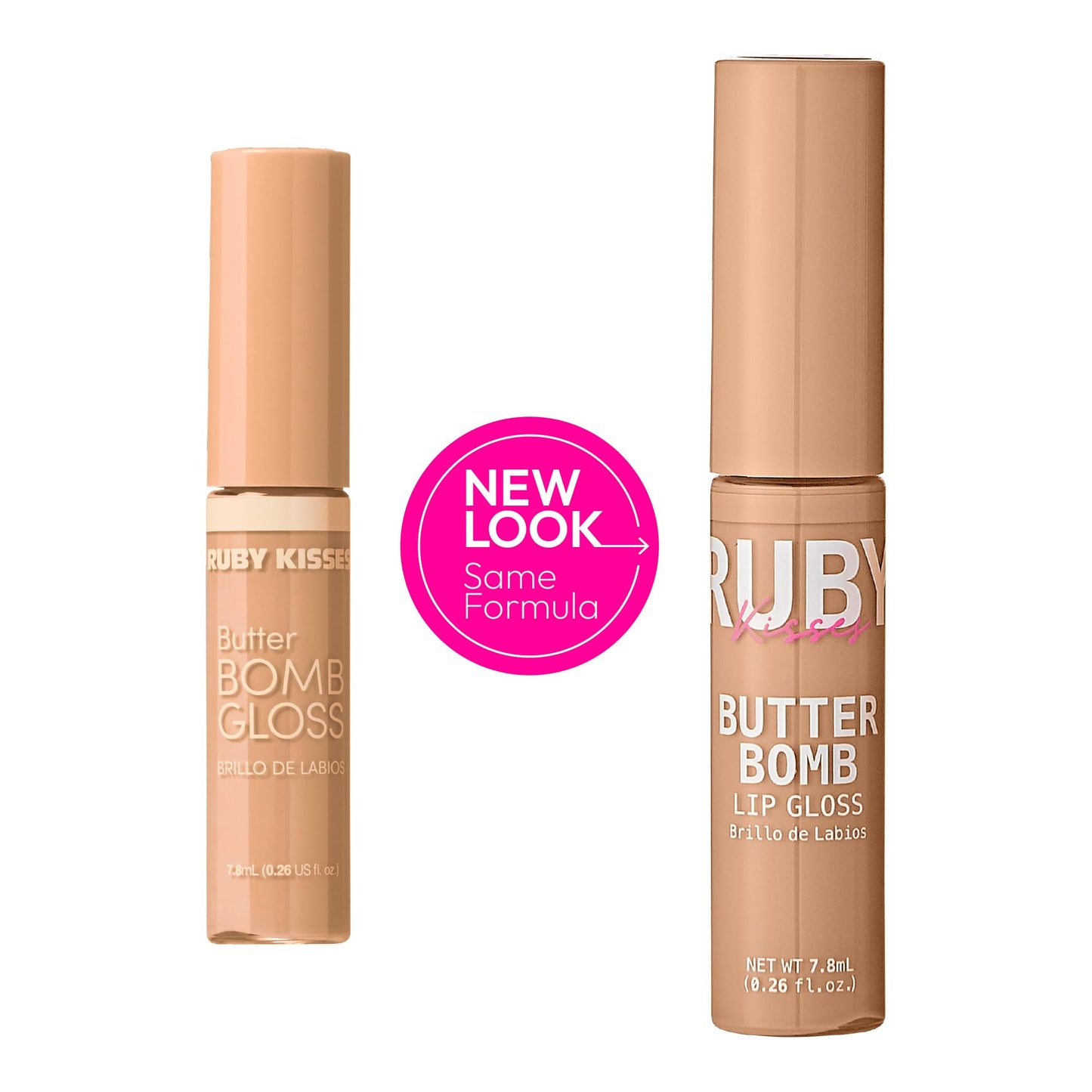 Ruby Kisses Butter Bomb Lip Gloss, High-Shine Non-Sticky Hydrating Plumping