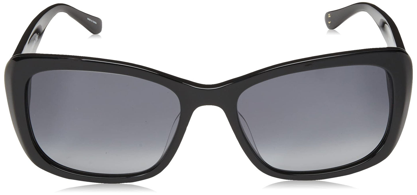 Juicy Couture Women's JU 555/F/S Rectangular Sunglasses, Black Floral/Grey Gradient, 55mm, 16mm