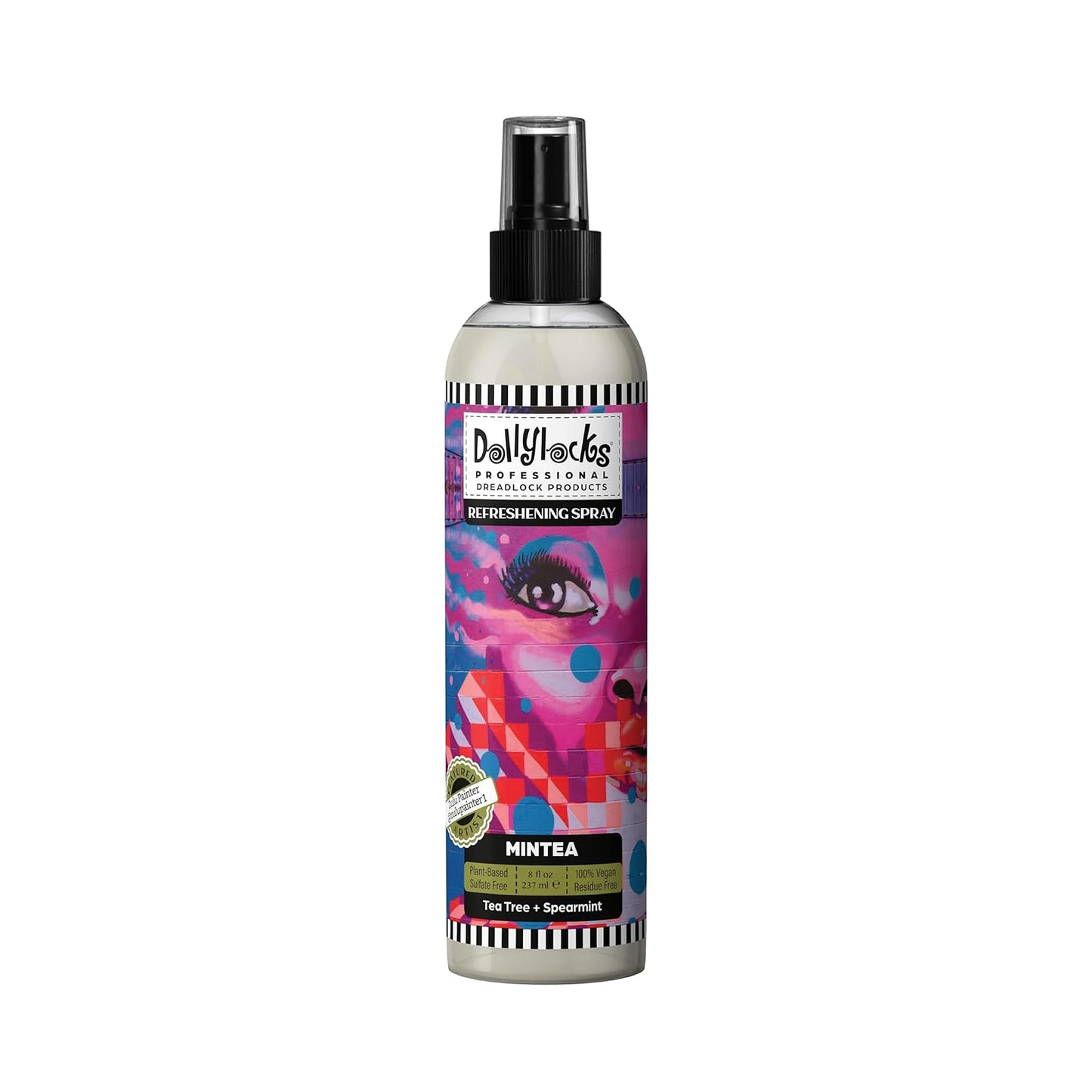 Dollylocks Refreshening Spray for Locs, Braids, Extensions, Dreadlocks | Tea Tree Spearmint | Plant-based, Residue-free, Sulfate-free | Refresh