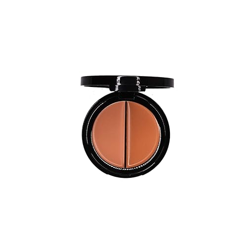 EVE PEARL Dual Salmon Concealer Full Coverage Under Eye Concealer Smooth Skin Treatment Brighten Makeup Hydrate Skincare (Tan)