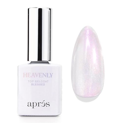 Apres Heavenly Top Gelcoat, 15 ml Non-Wipe Nail Gel Polish Top Coat, Shimmery Long Lasting Topcoat (Blessed, 15 ml) Beauty & Personal Care APRÉS