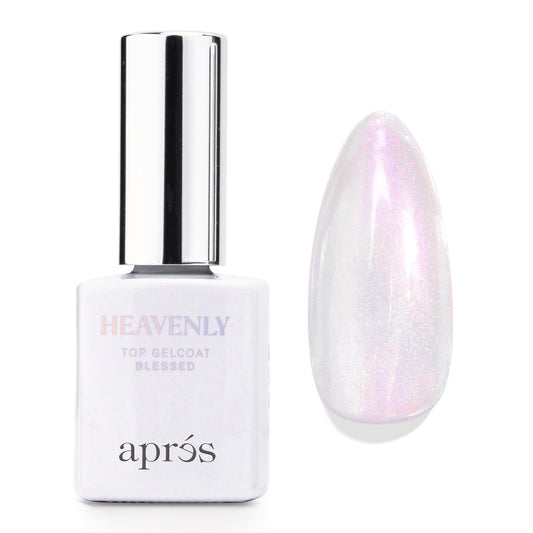 Apres Heavenly Top Gelcoat, 15 ml Non-Wipe Nail Gel Polish Top Coat, Shimmery Long Lasting Topcoat (Blessed, 15 ml) Beauty & Personal Care APRÉS