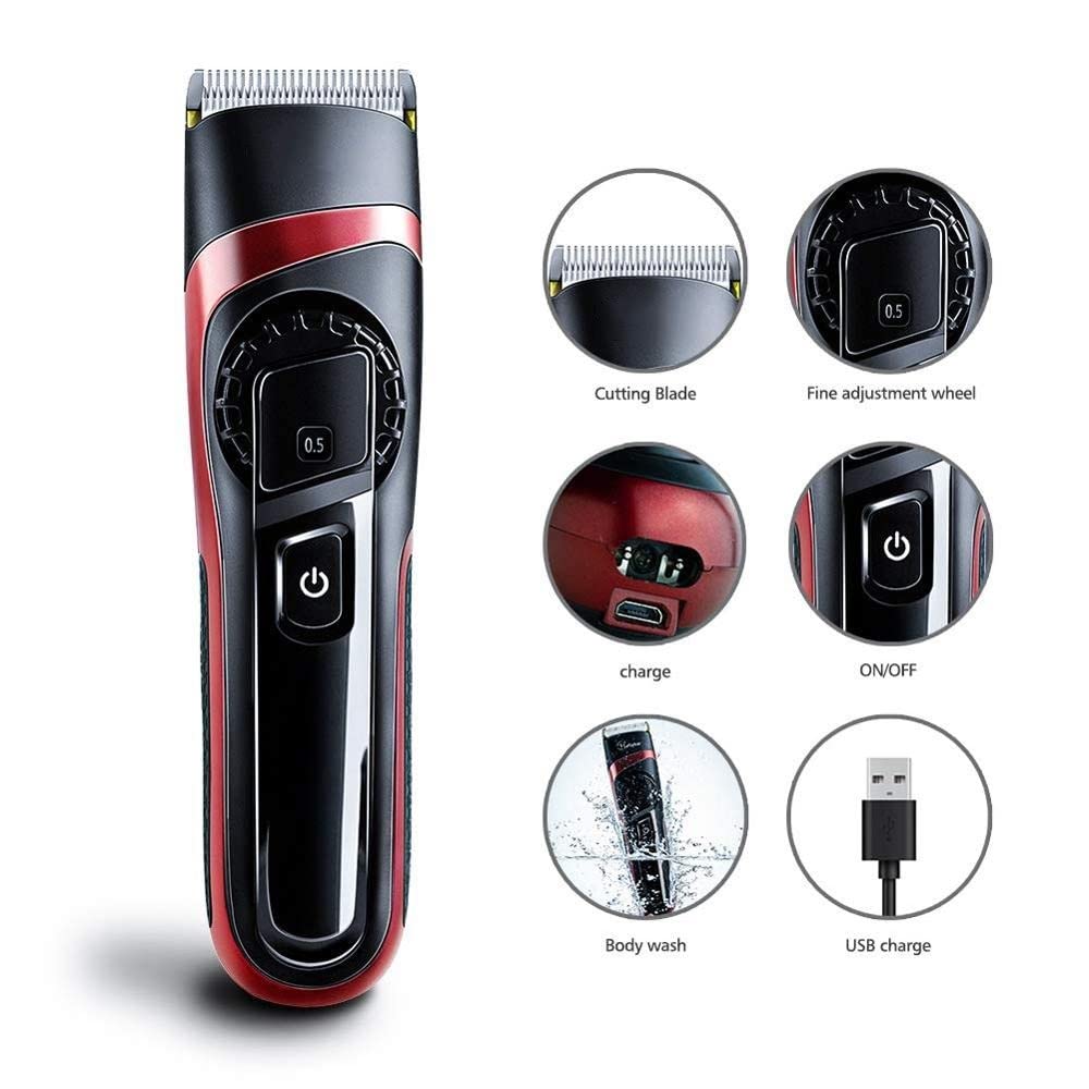 GLESVOWIO Hair Clippers Cordless Professional Clipper for Men Waterproof Electric Trimmer Beard Trimer Cutting Machine Kit Beauty and Personal Care GLESVOWIO