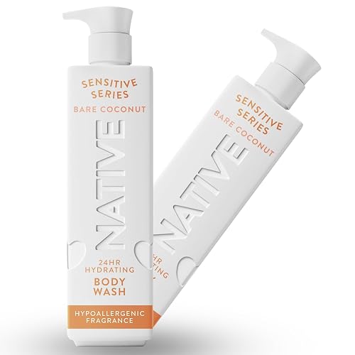 Native Sensitive Series Hypoallergenic Fragrance Free 24-Hour Hydrating Body Wash - Bare Coconut - 18 fl oz: Paraben-Free, Sulfate-Free, Soothing