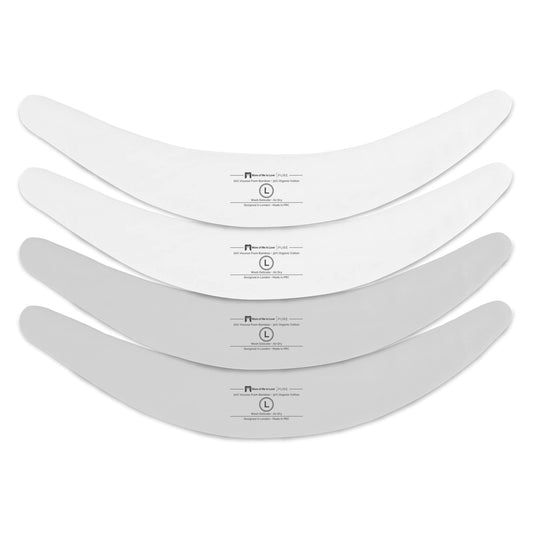 More of Me to Love Organic Cotton Tummy Liner 4-Pack (2 x Pearl White and 2 x Stone Gray) (Medium) Beauty and Personal Care More of Me to Love
