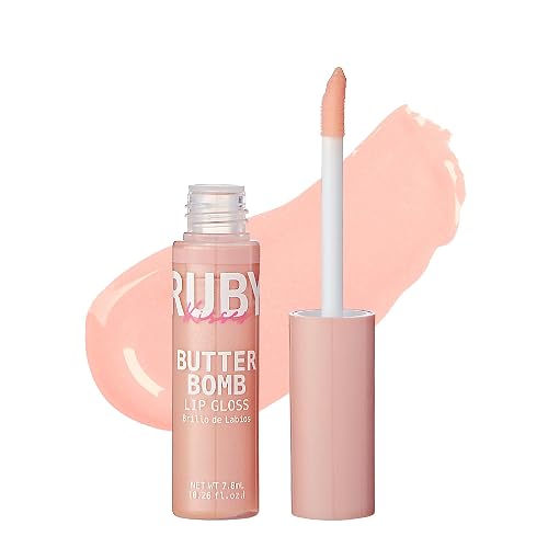 Ruby Kisses Butter Bomb Lip Gloss, High-Shine Non-Sticky Hydrating Plumping