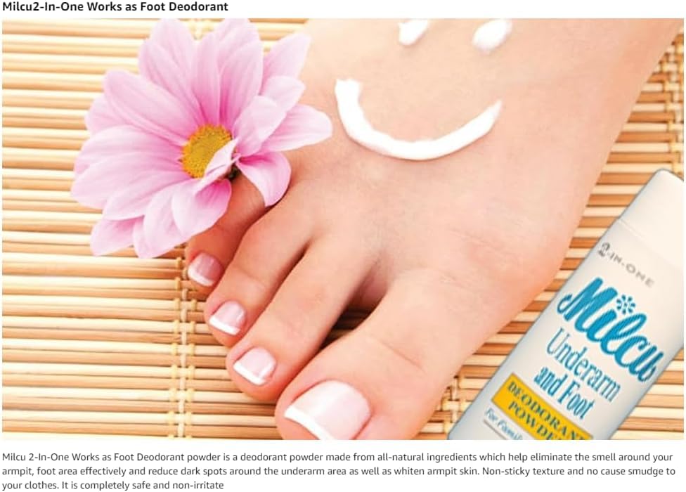 Milcu Underarm & Foot (Deodorant Powder) 40g Beauty and Personal Care Milcu