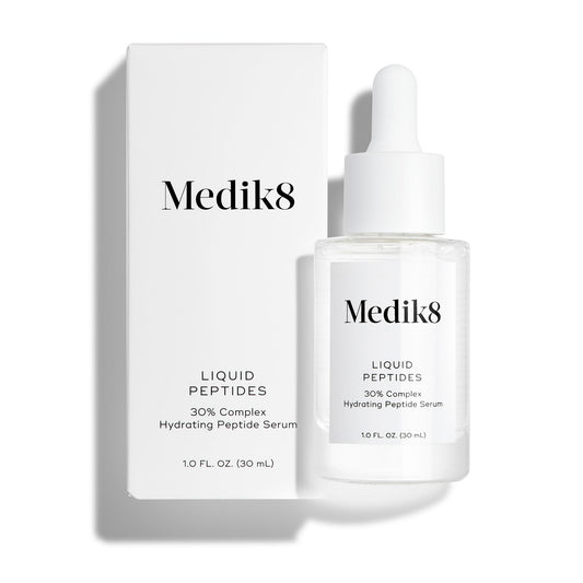 Medik8 Liquid Peptides - Regenerating Multi Peptide Serum - Smooths Wrinkles and Fine Lines - Hydrating, Brightening, Plumping - 1.0 oz