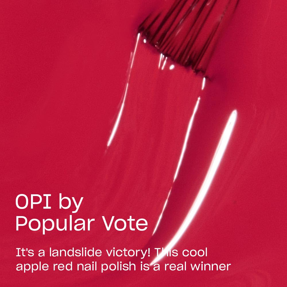 OPI Nail Lacquer OPI by Popular Vote | Opaque Dark Red Crème Chip Resistant Nail Polish | Washington DC Collection