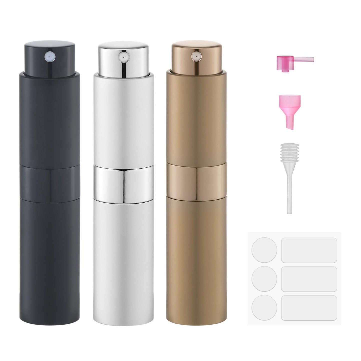 Fusupak Perfume Atomizer Travel Bottle Refillable: Cologne Sprayer Portable for Men - Mini Spray Empty for Refill - 8ml Small Size Brown Beauty and Personal Care Fusupak Default Title